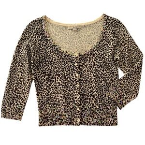 Leopard Print Top with Sequin Details